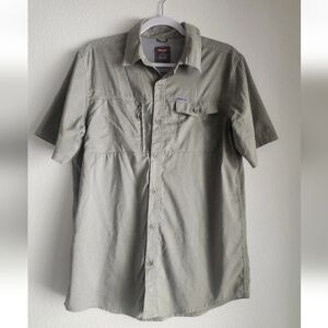 Wrangler Men's Short Sleeve Button-Up Shirt - Olive Green